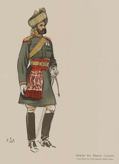 Memur 8. Bengal Süvari (renkli taş) by John (after) Charlton
