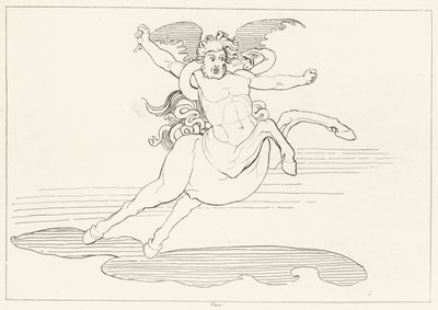 Cacus, Inferno, Canto 25 (gravür) by John (after) Flaxman