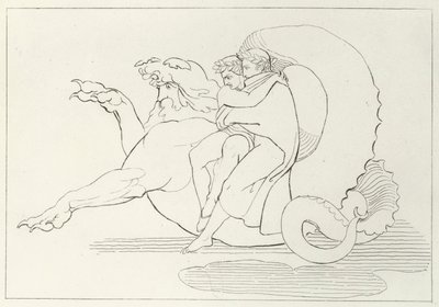 Gerion, Inferno, Canto 17 (gravür) by John (after) Flaxman