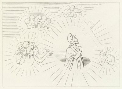 Heavenly Splendours, Cennet, Canto 20 (gravür) by John (after) Flaxman