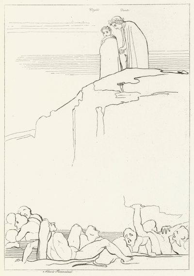 Malebolgia, Inferno, Canto 18 (gravür) by John (after) Flaxman