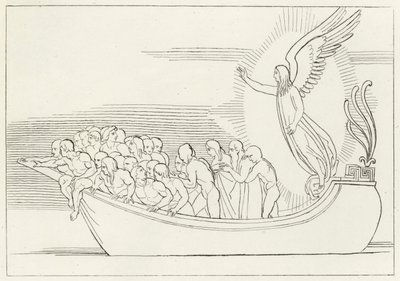 Benediction, Araf, Canto 2 (gravür) by John (after) Flaxman