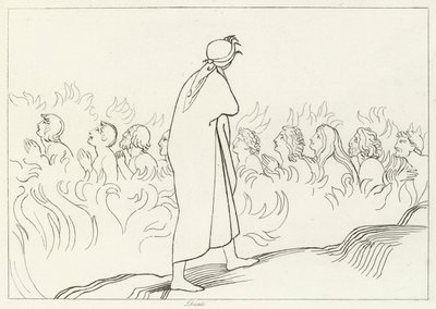 Carnal, Araf, Canto 25 (gravür) by John (after) Flaxman