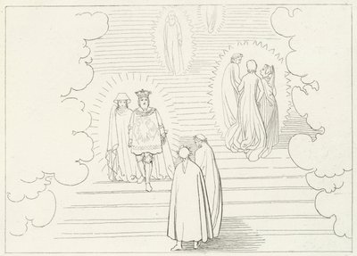 Göksel Basamaklar, Cennet, Canto 21 (gravür) by John (after) Flaxman