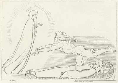 Guido Da Montefeltro için çekişme, Cehennem, Canto 27 (gravür) by John (after) Flaxman