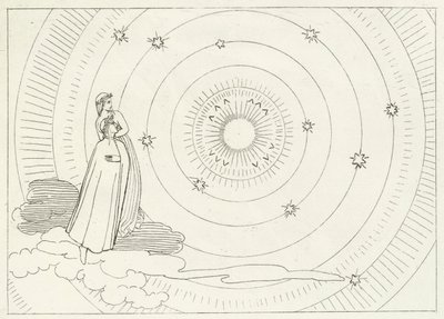 Empyreum, Cennet, Canto 28 (gravür) by John (after) Flaxman
