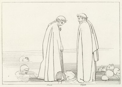 Donmuş Göl, Cehennem, Canto 32 (gravür) by John (after) Flaxman