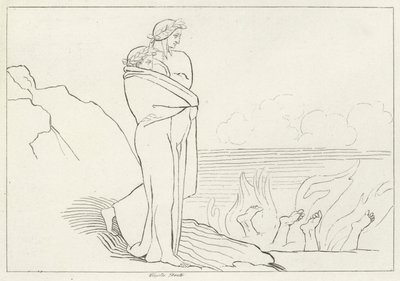 Simony Körfezi, Inferno, Canto 19 (gravür) by John (after) Flaxman