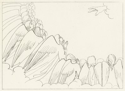 Hiyerarşiler, Cennet, Canto 29 (gravür) by John (after) Flaxman