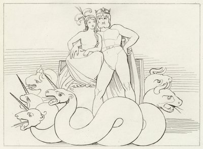 Kilisenin Entrikaları, Araf, Canto 32 (gravür) by John (after) Flaxman
