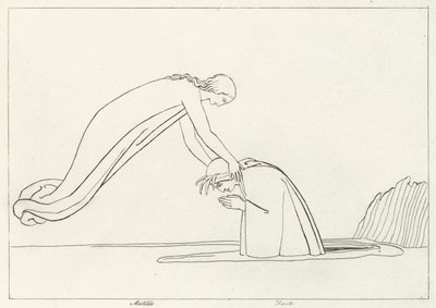 Lethe Nehri, Araf, Canto 31 (gravür) by John (after) Flaxman