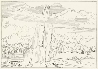 Dört Metal Heykeli, Cehennem, Canto 14 (gravür) by John (after) Flaxman