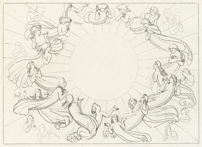 Güneş, Cennet, Kanto 12 (gravür) by John (after) Flaxman