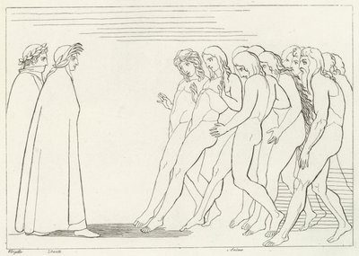 Araf Girişi, Araf, Kanto 3 (gravür) by John (after) Flaxman