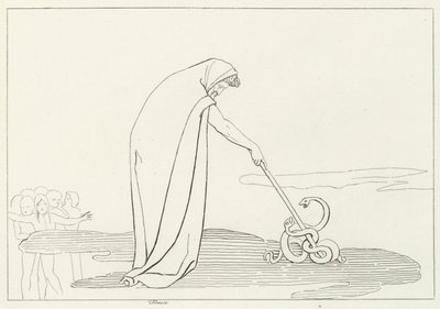 Tiresias, Inferno, Canto 20 (gravür) by John (after) Flaxman