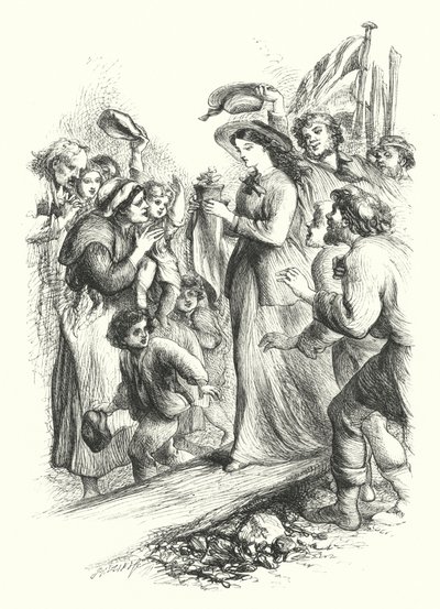 Primrose'un İnişi (gravür) by John (after) Gilbert
