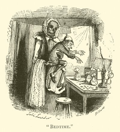 Uyku vakti (gravür) by John (after) Leech