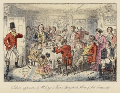 Bay Sünger'in Spor Turu için John Leech illüstrasyonu (renkli gravür) by John (after) Leech