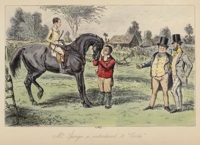 Bay Sünger'in Spor Turu için John Leech illüstrasyonu (renkli gravür) by John (after) Leech