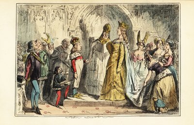 İngiltere Kralı Henry VI, 23 Nisan 1445'te Titchfield Manastırı'nda Margaret of Anjou ile evlendi. by John (after) Leech