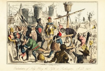 İngiltere Kralı Henry V, Southampton'da Trinity'ye binerken by John (after) Leech
