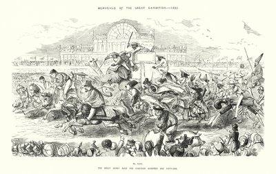1851 Büyük Sergi Anıtları, Onsekiz Yüz Elli Bir için Büyük Derbi Yarışı (gravür) by John (after) Leech