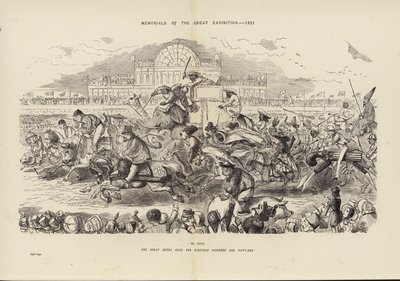 1851 Büyük Sergi Anıtları, Onsekiz Yüz Elli Bir için Büyük Derbi Yarışı (gravür) by John (after) Leech