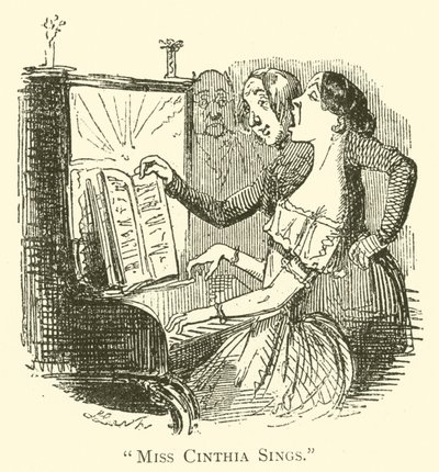 Bayan Cinthia Sings (gravür) by John (after) Leech