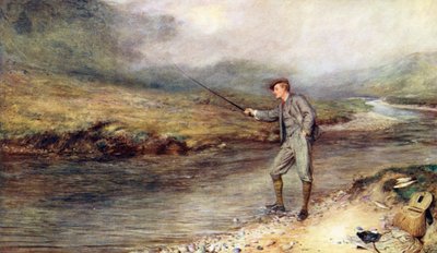 Yaylalarda Alabalık Avcılığı (renkli litho) by John (after) Pettie