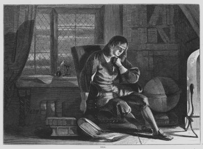 John Milton, Dalgın (gravür) by John (after) Phillip
