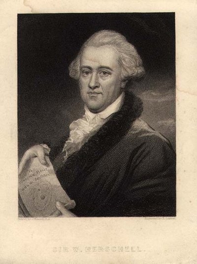 Edward Scriven (1775-1841) tarafından oyulmuş Sir William Herschel (1738-1822) portresi (litho) by John (after) Russell