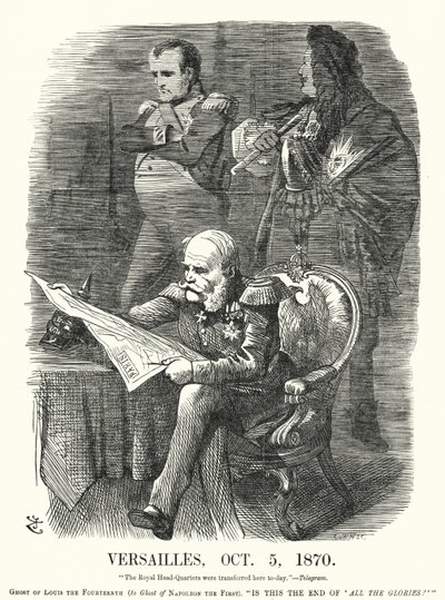 Yumruk karikatürü: Versailles, 5 Ekim 1870 - Fransa-Prusya Savaşı