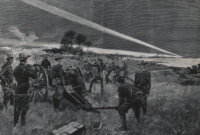 Amerikan birlikleri Daiquiri koyuna iniyor, topçu ateş açıyor, 24 Haziran by Walter Charles Mills