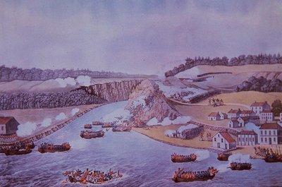 Queenston Heights Savaşı (renkli taş) by Walter Charles Mills