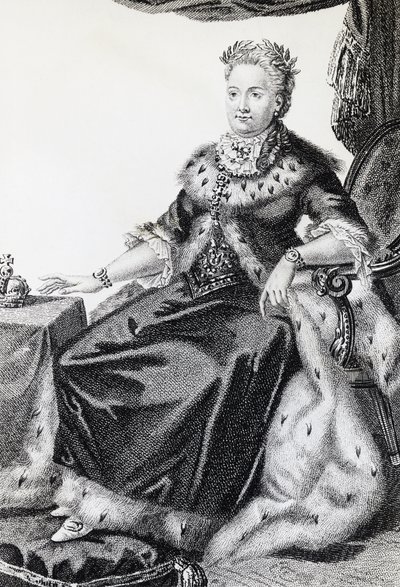 Catherine II, doğan Sophie Friederike Auguste (1729-1796), Rusya İmparatoriçesi, gravür by Walter Charles Mills