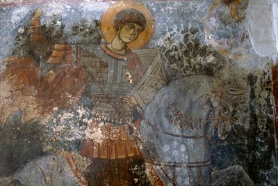 Aziz George, Ioannis Pagomenos tarafından Agios Georgios Kilisesi, Anidri, Girit, Yunanistan tarafından fresk by Walter Charles Mills