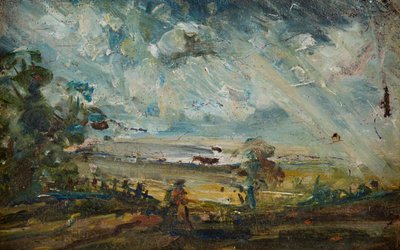 Bir Körfezin Plein Air Kroki (tuval üzerine yağlı boya) by John (manner of) Constable