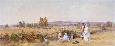 Holloway Hapishanesinin arkasındaki alanlar, Islington, Londra, 1859 by John Absolon
