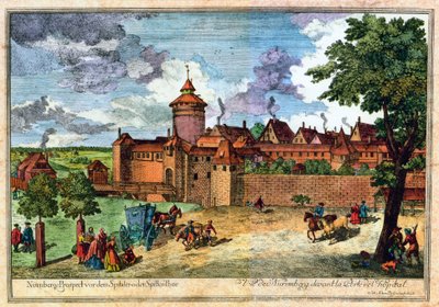 Hastane kapısı, Nürnberg, Almanya, 17. veya 18. yüzyıl. by John Adam
