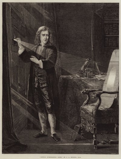 Newton, Işığı araştırıyor by John Adam P. Houston