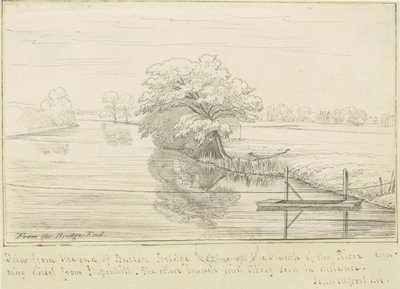 Burton-upon-Trent - Trent nehri: kalem ve mürekkeple çizim, nd [1799-1854] (çizim) by John Allport