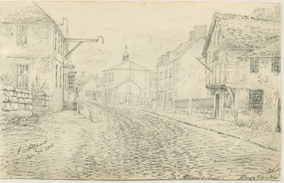 Rugeley Town: kalem ve mürekkeple çizim, 26 Kasım 1813 by John Allport