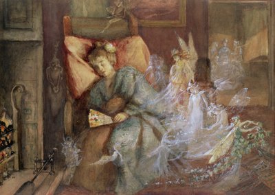 The Dream (wc, kağıt üzerine guaş) by John Anster Fitzgerald
