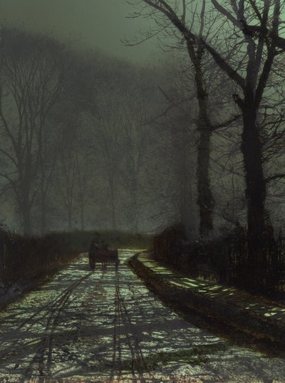Gece Şerit Sahnesi by John Atkinson Grimshaw