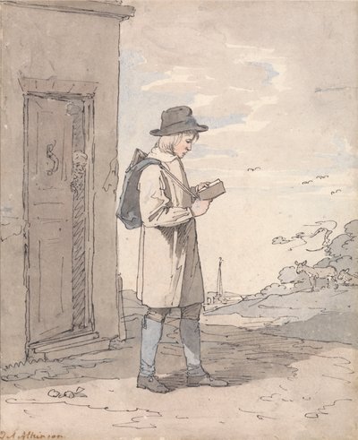 Okula gidiyor by John Augustus Atkinson