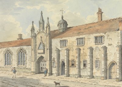 Wells, Somerset'teki Okul by John Augustus Atkinson
