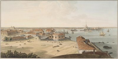 1802 ve 1805 yılları arasında Vasilyevsky Adası ve Peter ve Paul Kalesi
