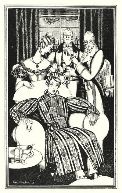 Lord Byron tarafından Don Juan için illüstrasyon: Nasıl olduğunu bilmiyorum, ama hastalandı (lito) by John Austen