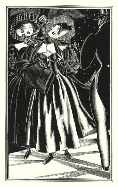 Don Juan için Lord Byron tarafından yapılan illüstrasyon: Yaya Pafileri, metanetli ama ahlaksız (lito) by John Austen