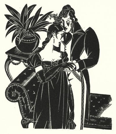 Gustave Flaubert (lito) tarafından Madame Bovary için illüstrasyon by John Austen